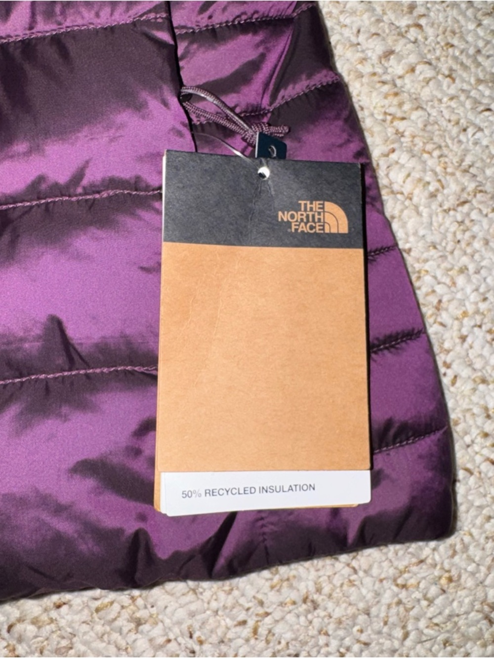 NWT The North Face Sz S ACONCAGUA  Down Puffer Vest Women’s Purple BlackBerry - Picture 3 of 10